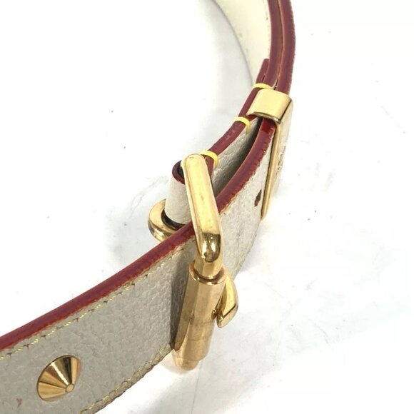 LOUIS VUITTON M6870W Suhali Ceinture-Suhalira belt Suhari leather Blanc White main image 6